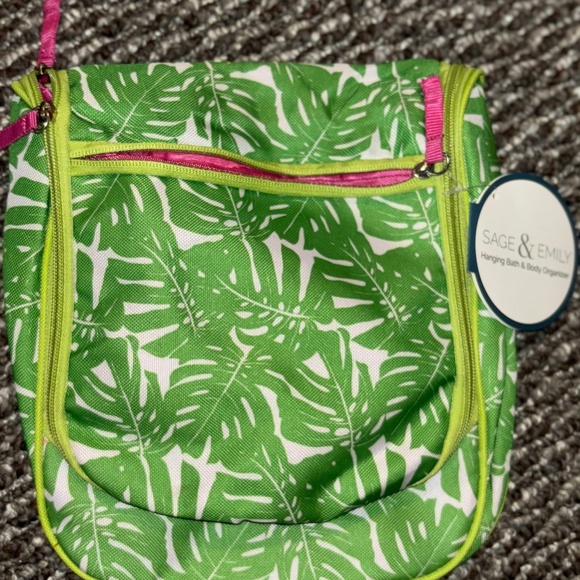 HANGING BATH AND BODY ORGANIZER NWT GREEN/PINK - Picture 4 of 12